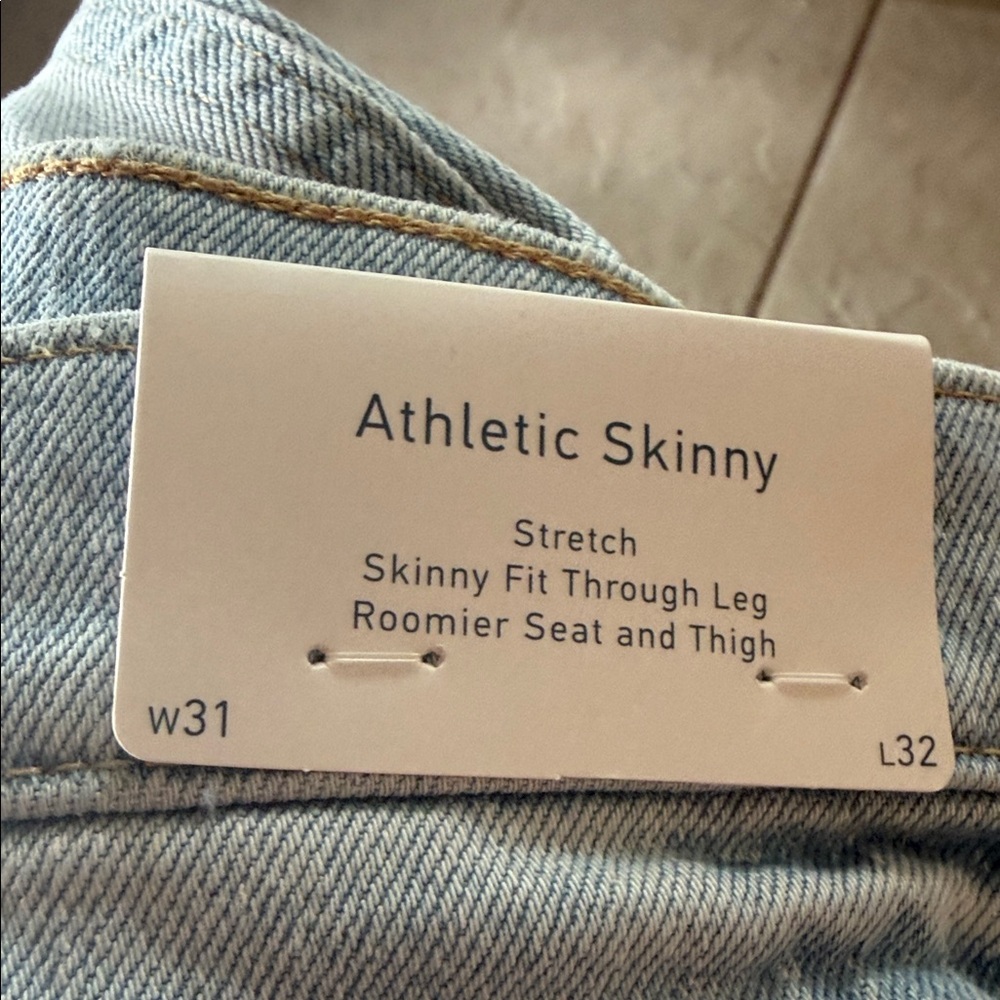 Athletic Skinny Men’s  Jeans - Light Blue